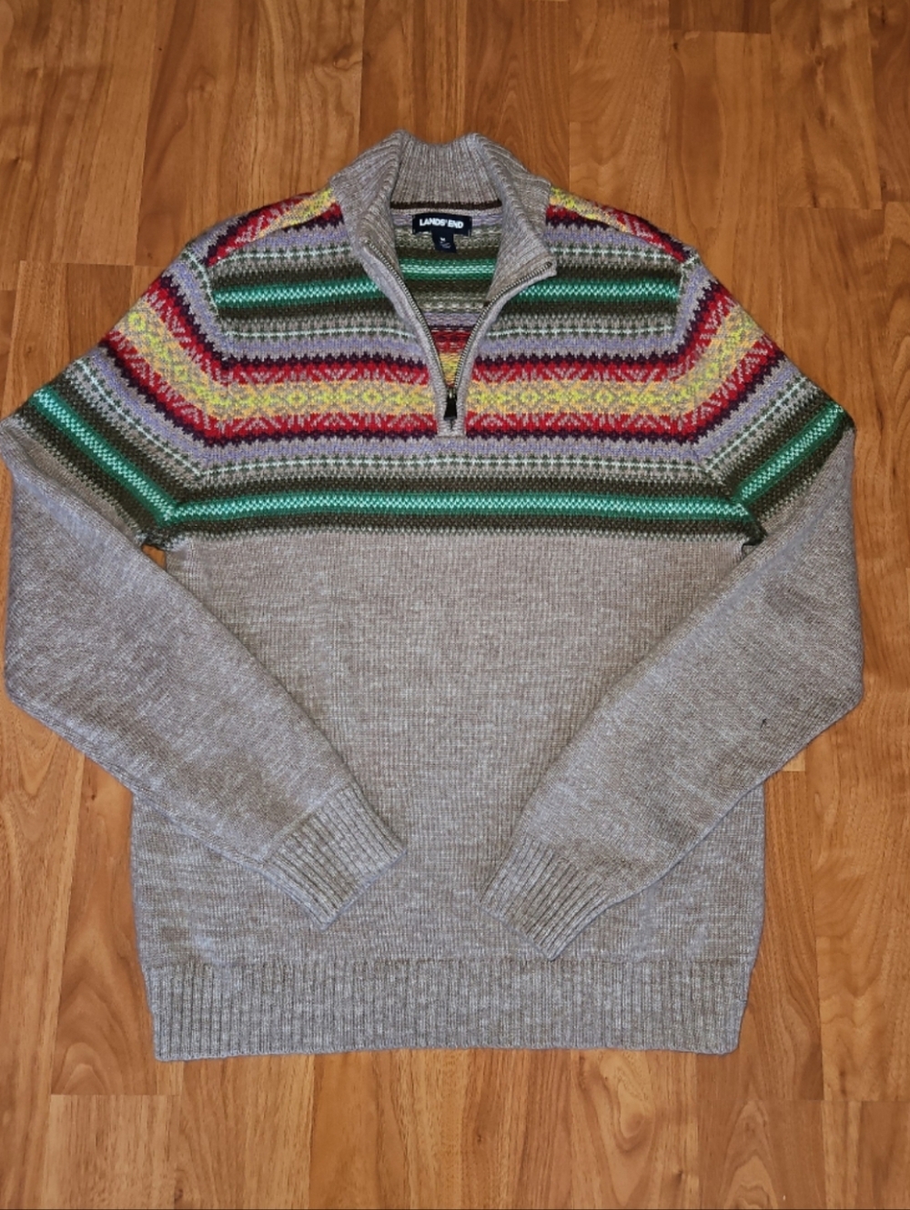 Multi color lands end sweater